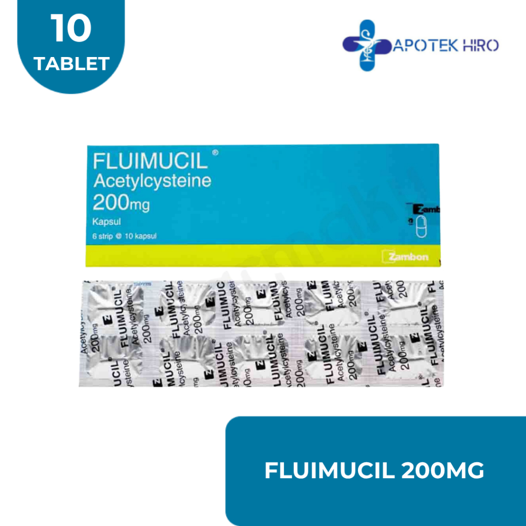 FLUIMUCIL 200 MG 1 AMPLOP @ 1 STRIP @ 10 KAPSUL