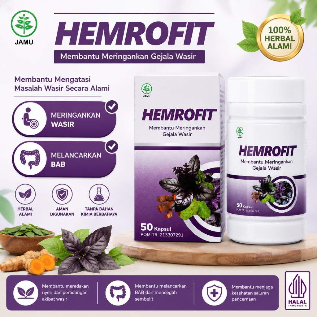 Hemrofit Obat Herbal Wasir Ambeien Herbal Ambeyen Sembelit Susah Buang Besar BAB