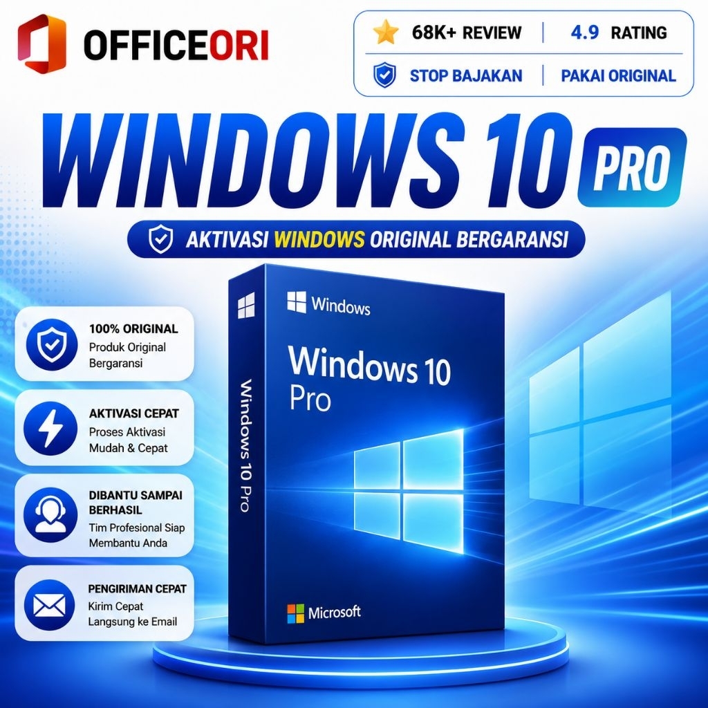 big_promo WINDOWS 10 pro 32 bit / 64 bit, Digital License, lifetime retail