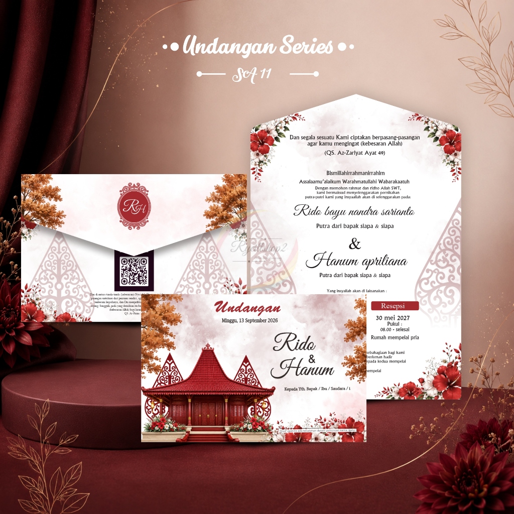 Undangan Pernikahan - Undangan Nikah - Undangan Khitanan RY SERIES