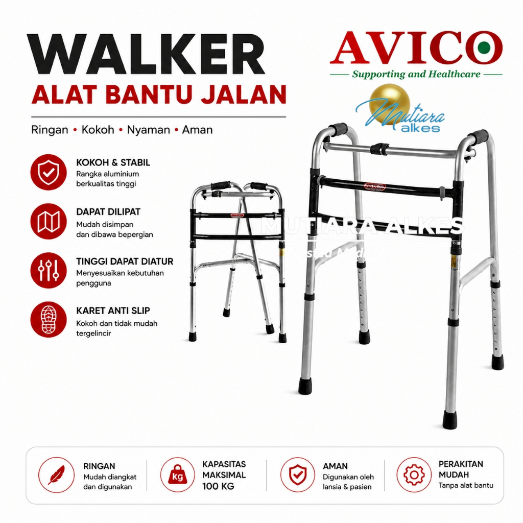 Jual Walker Tanpa Roda Alat Bantu Jalan Lipat / Tongkat Jemuran Orang ...