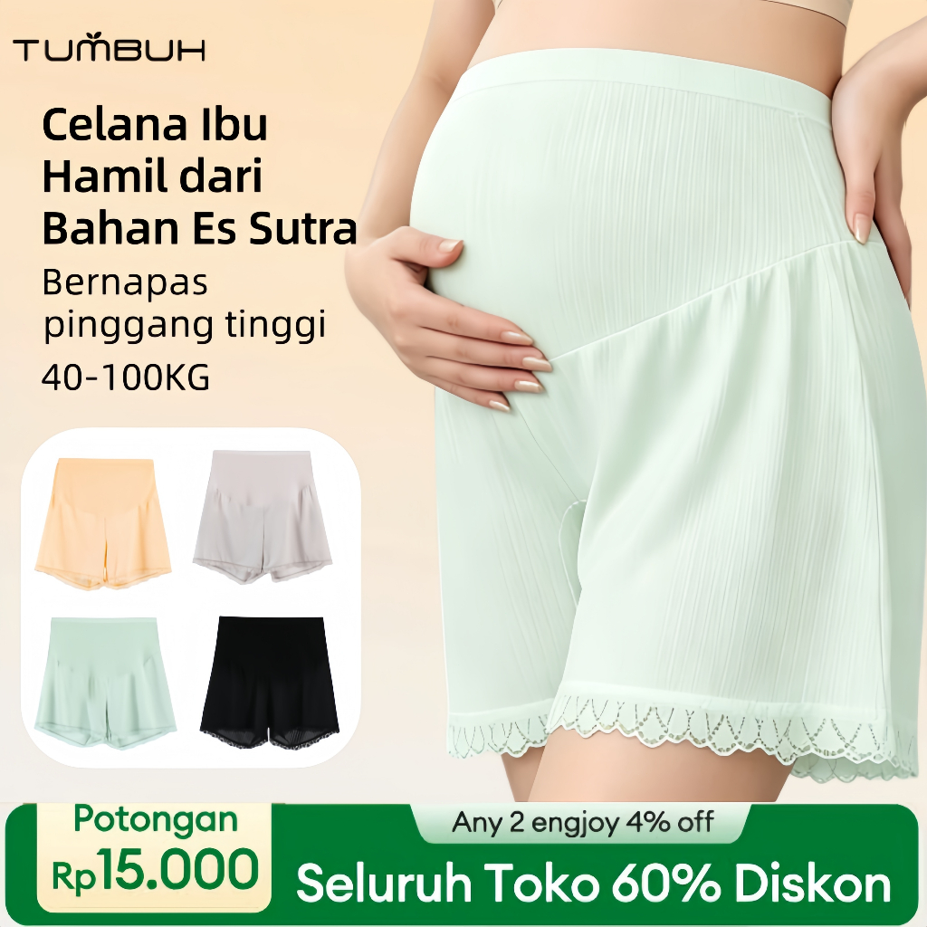 Celana Pendek Hamil Sutra Es Nyaman Bernapas