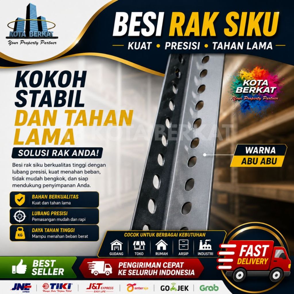 Jual SIKU RAK LUBANG/ BESI SIKU BOLONG/ SIKU UNTUK RAK PANJANG 3 M ...