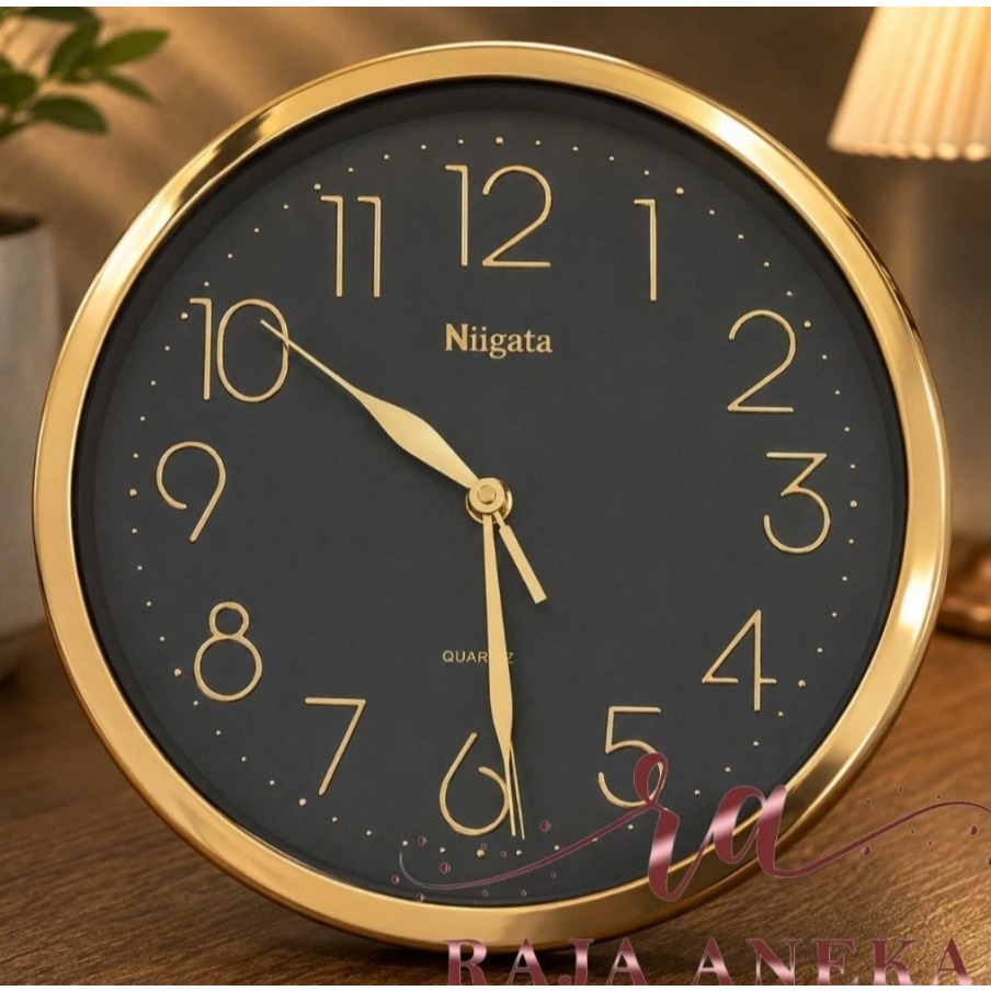 Jam Dinding NIIGATA 261 ANGKA TIMBUL 26CM MESIN BAGUS