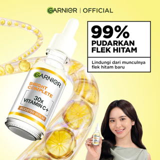 [HOT SALE] GARNIER Serum Vitamin C Bright Complete Vitamin C 30x Booster Serum Skincare - 15/30/50 ml Serum Mencerahkan Wajah Cepat Cerahkan Noda Hitam Serum Wajah | Retinol Toner Wajah Brightening Serum Paket Skincare Lengkap