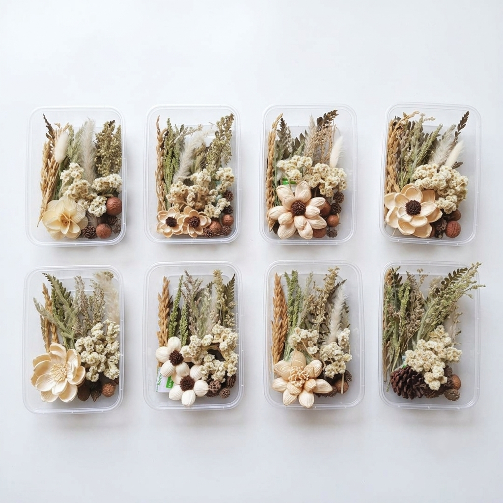 PAKET BUNGA KERING HEMAT RUSTIC HIASAN MAHAR / DIY / BAHAN KERAJINAN TANGAN / PAKET BUNGA SESERAHAN