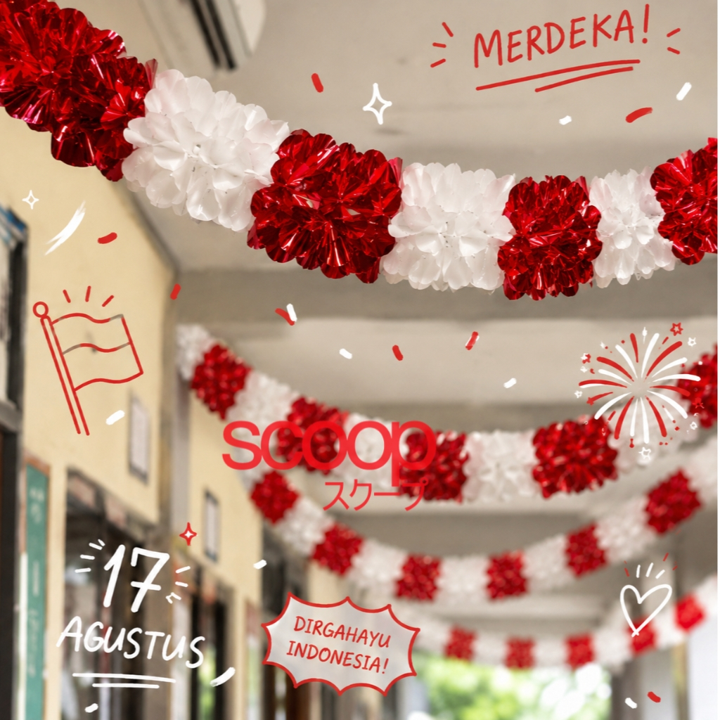 Scoop Dekorasi Outdoor 17 Agustus Merah Putih Indonesia RI Merdeka Garlan 78020600