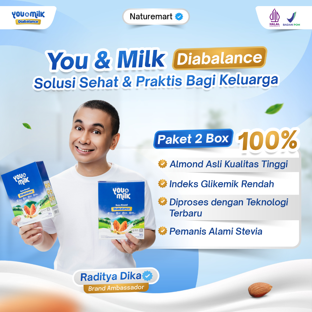 [ORIGINAL] YOU & MILK DIABALANCE 2 BOX - Susu Untuk Atasi Diabetes | Kolesterol | Kencing Manis dll