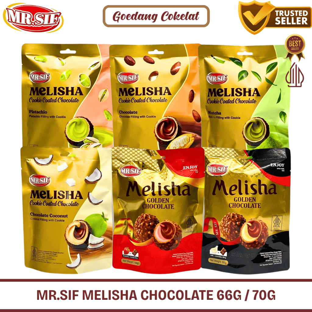 Jual MR.SIF Melisha Ailisha Golden Chocolate 70g Bola Coklat Lumer ...