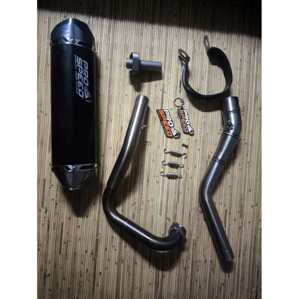 Jual Prospeed Exhaust Knalpot Racing MX King 150 Black CNC Series ...