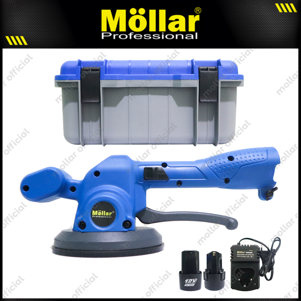 Jual MOLLAR CVSC1260 Mesin Perata Keramik 12V Cordless Vibrator Suction ...