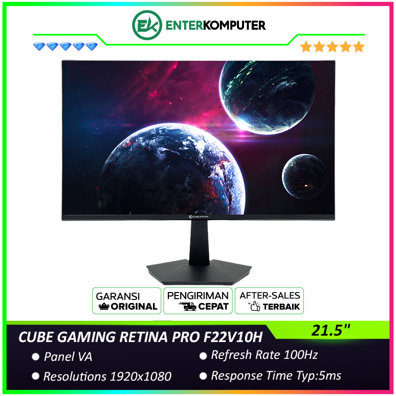 CUBE GAMING RETINA 21.5" PRO F22V10H FHD Frameless 100Hz