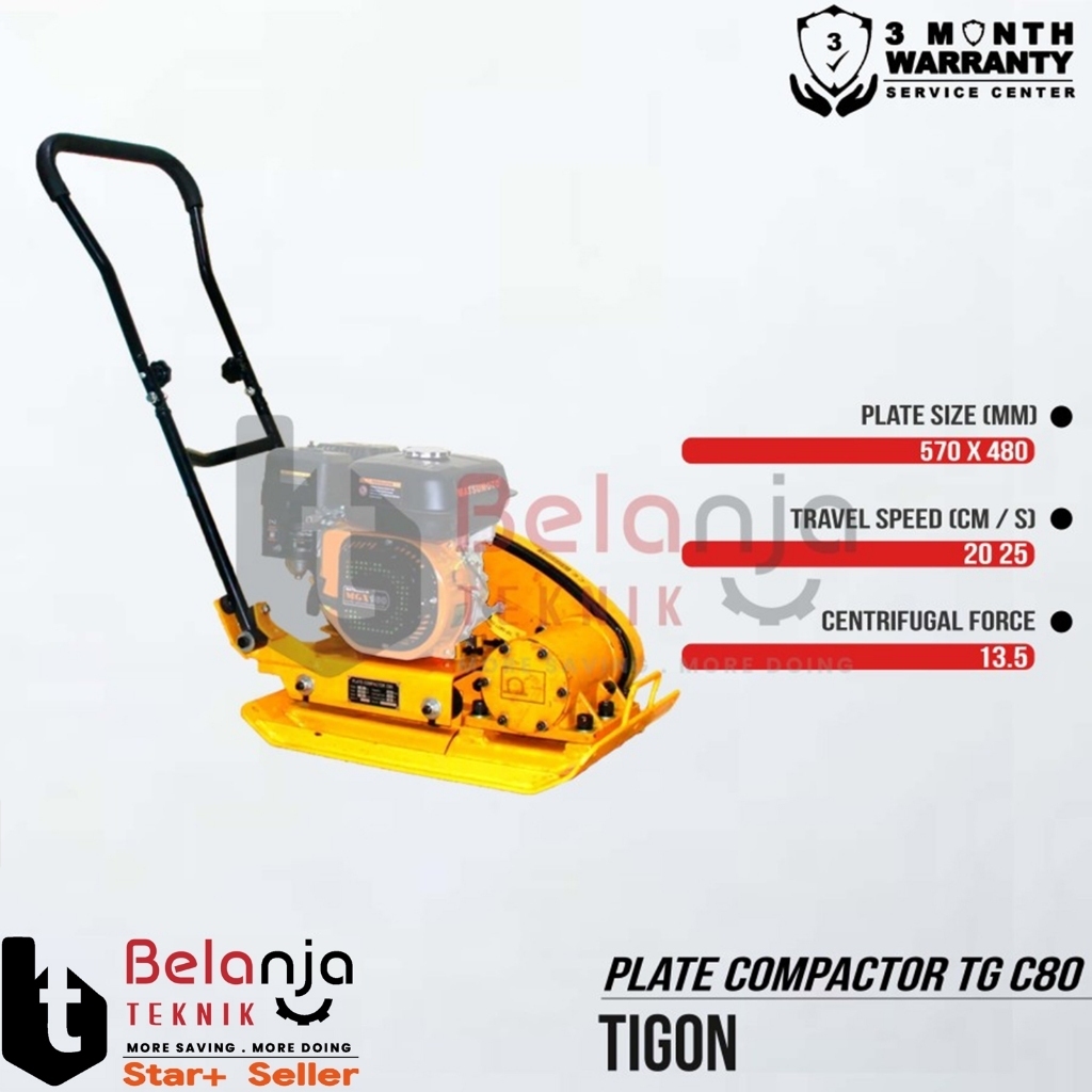 Jual Tigon Plate Compactor TG C80 Mesin Stamper Kodok Pemadat Aspal ...