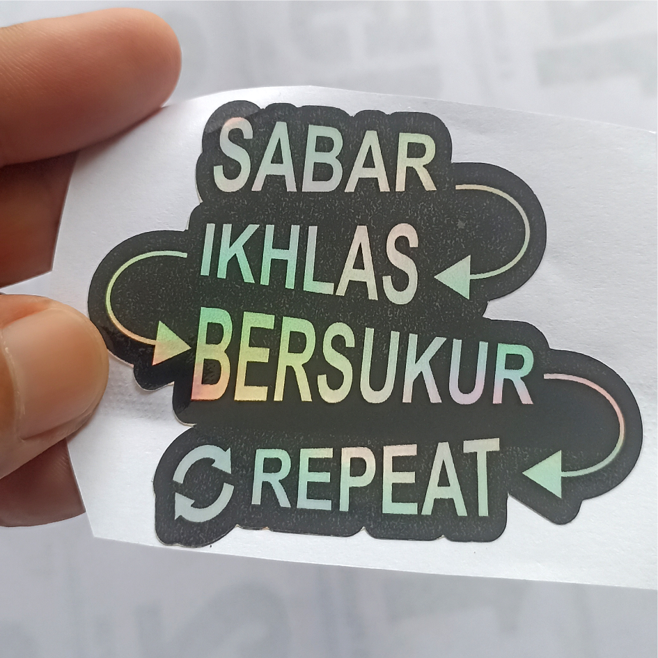 Jual Sticker Hologram SABAR IKHLAS BERSYUKUR Edisi Muslim Ramadhan 2026 ...
