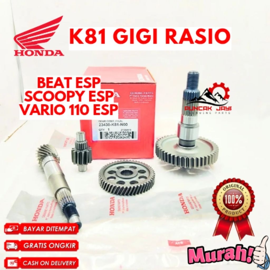 Jual GIGI RASIO ORIGINAL HONDA KODE K81, GIGI RASIO BEAT ESP, GIGI ...