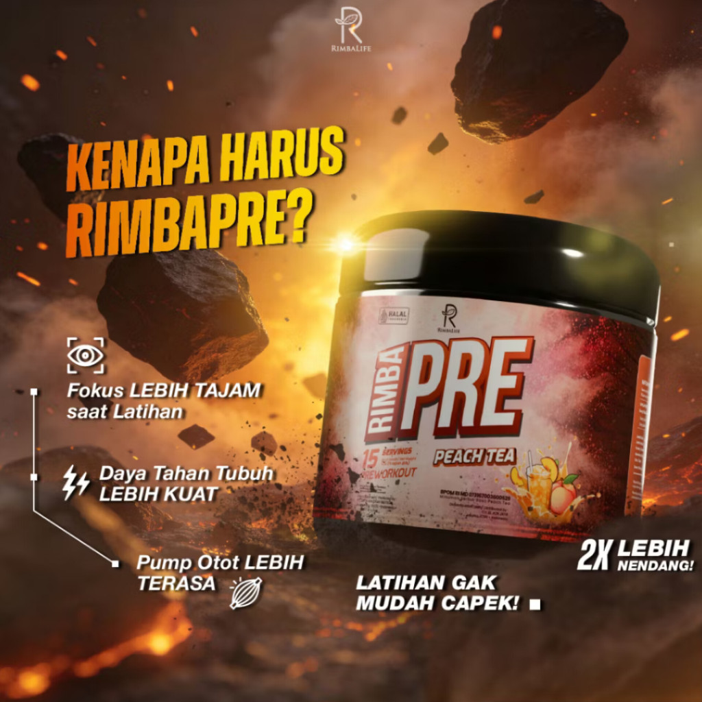 Jual RimbaLife RIMBA PRE PreWorkOut 210 Grams 30 Servings / RimbaPre ...