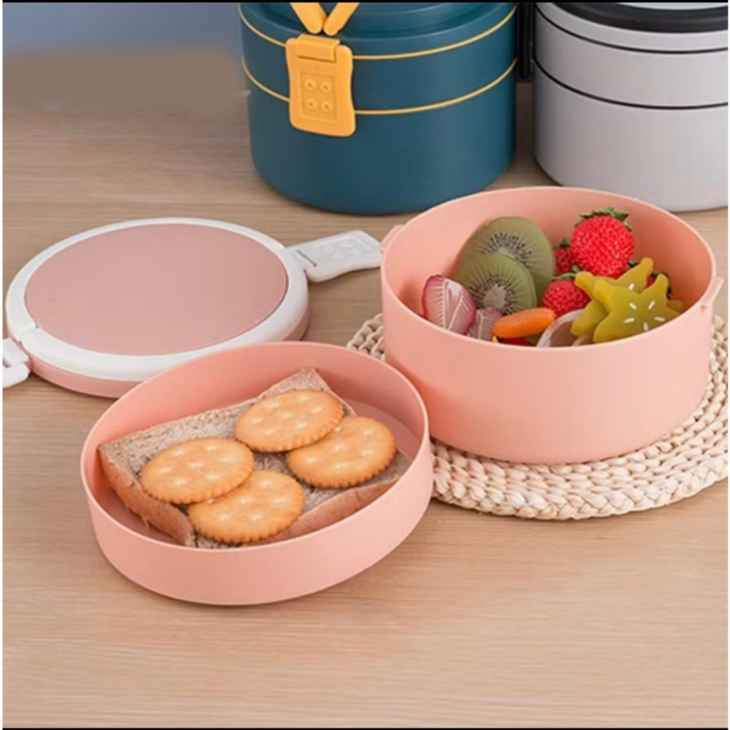 Jual Rantang Polos 2 Susun Elegan Lunch Box Tempat Bekel Wadah Bekal ...