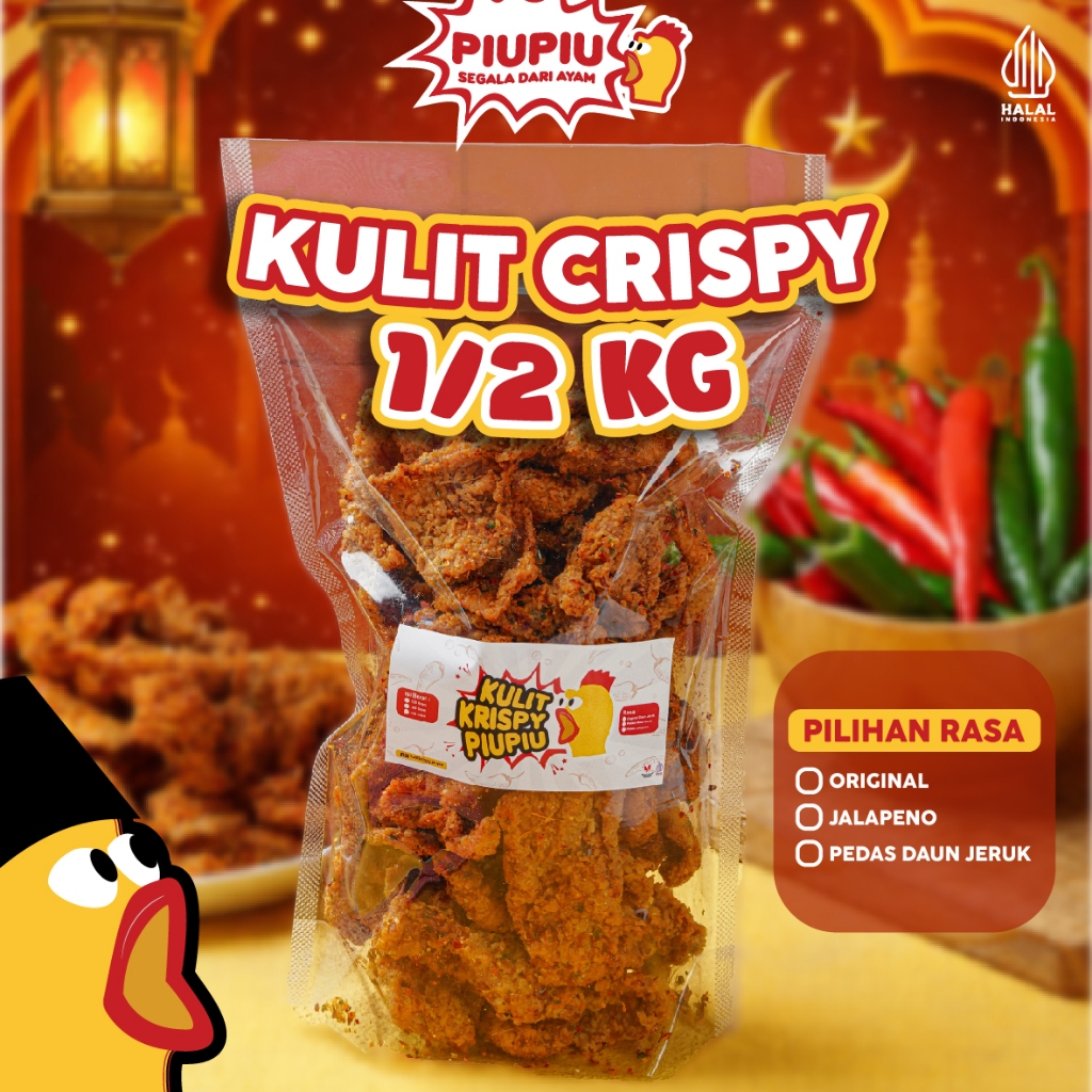 Jual PiuPiu - Kulit Ayam Crispy 250gr Snacks Rasa Jalapeno/Original ...