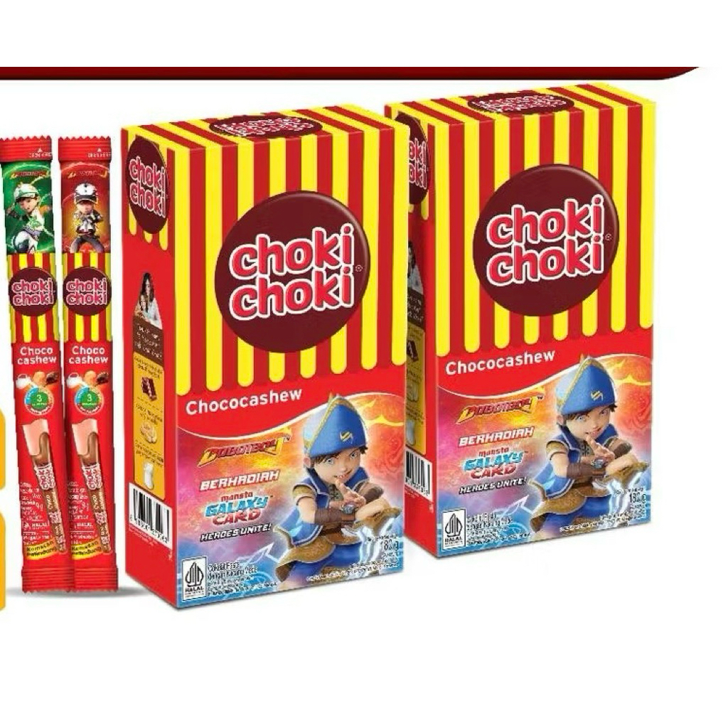 Jual Choki Choki Boboiboy 20 Stik - Coklat Cashew dengan Kartu Monsta ...