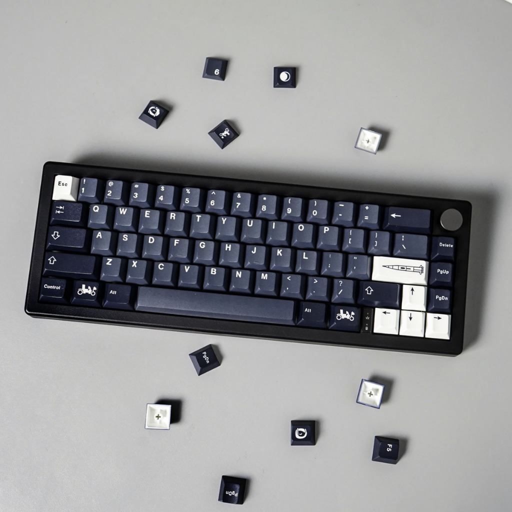 Jual Keycap Mechanical Keyboard Apollo Hitam Abu 128 Keys PBT Dye Sub ...