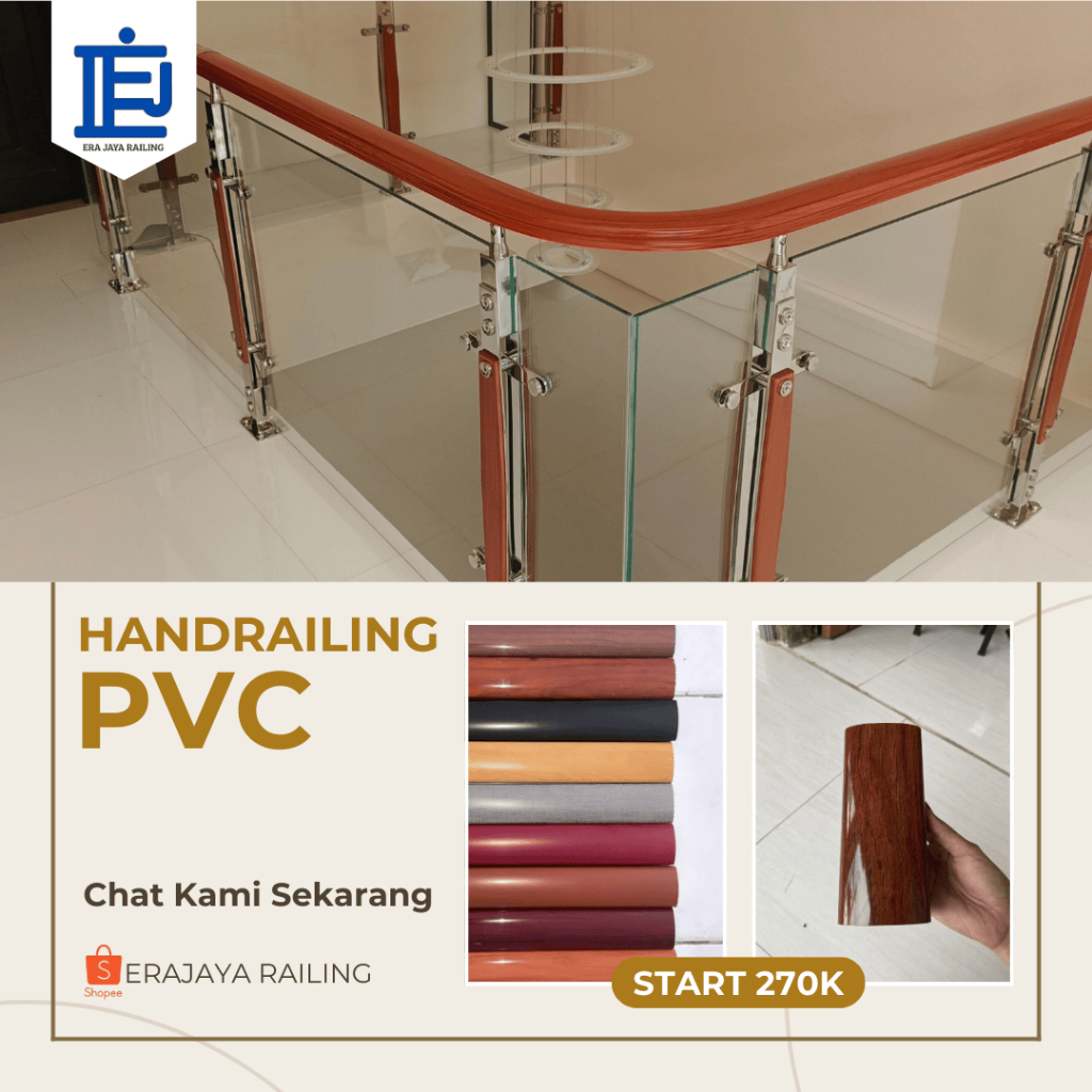 Jual HANDLE TANGGA PVC / HANDRAILING PVC / HAND RAILING PVC / HANDLE ...