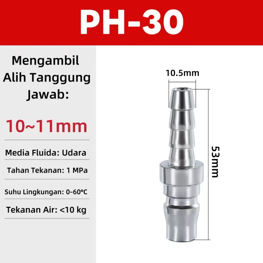 Jual Quick Coupler Sambungan Selang Kompresor PH 20 SH 20 SH 30 Tahan ...