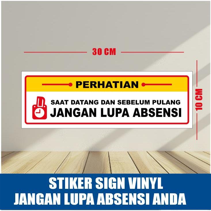 Jual STIKER SIGN RAMBU/ STIKER PERHATAIN SAAT DATANG DAN SEBELUM PULANG ...