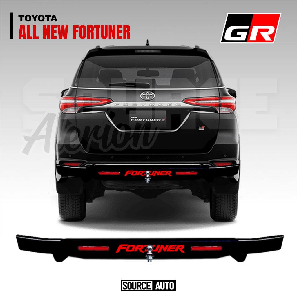 Jual REAR BUMPER GUARD NEW MODEL EMBOSS GR SPORT / FORTUNER WITH LAMP ...