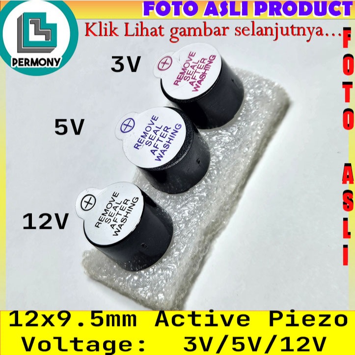 Jual TMB12A05 Active Buzzer Piezo Electric 12095 Sensor Sound Disc 3 ...