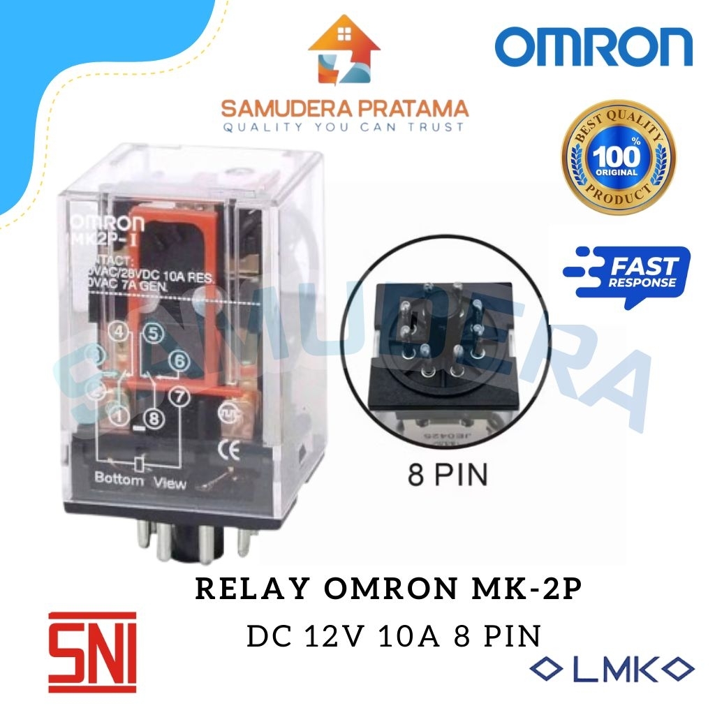 Jual RELAY OMRON MK2P DC 12V 8 PIN TANPA LAMPU | Shopee Indonesia
