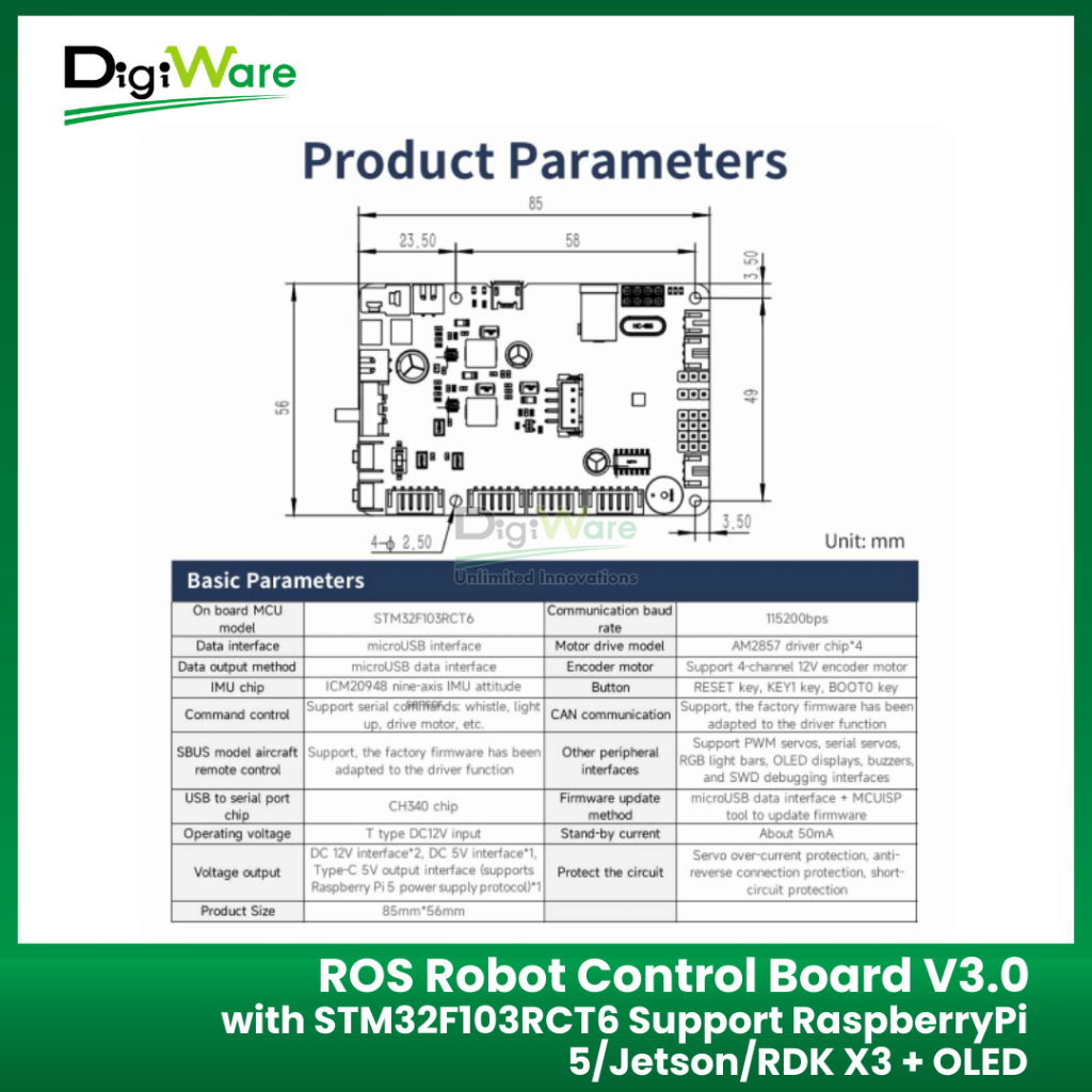 Jual ROS Robot Control Board V3.0 with STM32F103RCT6 Support ...