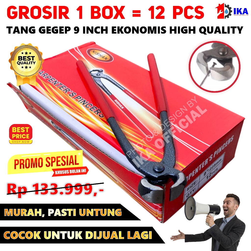 Jual 1 BOX Tang Gegep Kakaktua 9 Inch - 12 PCS / Grosir 1 lusin ...