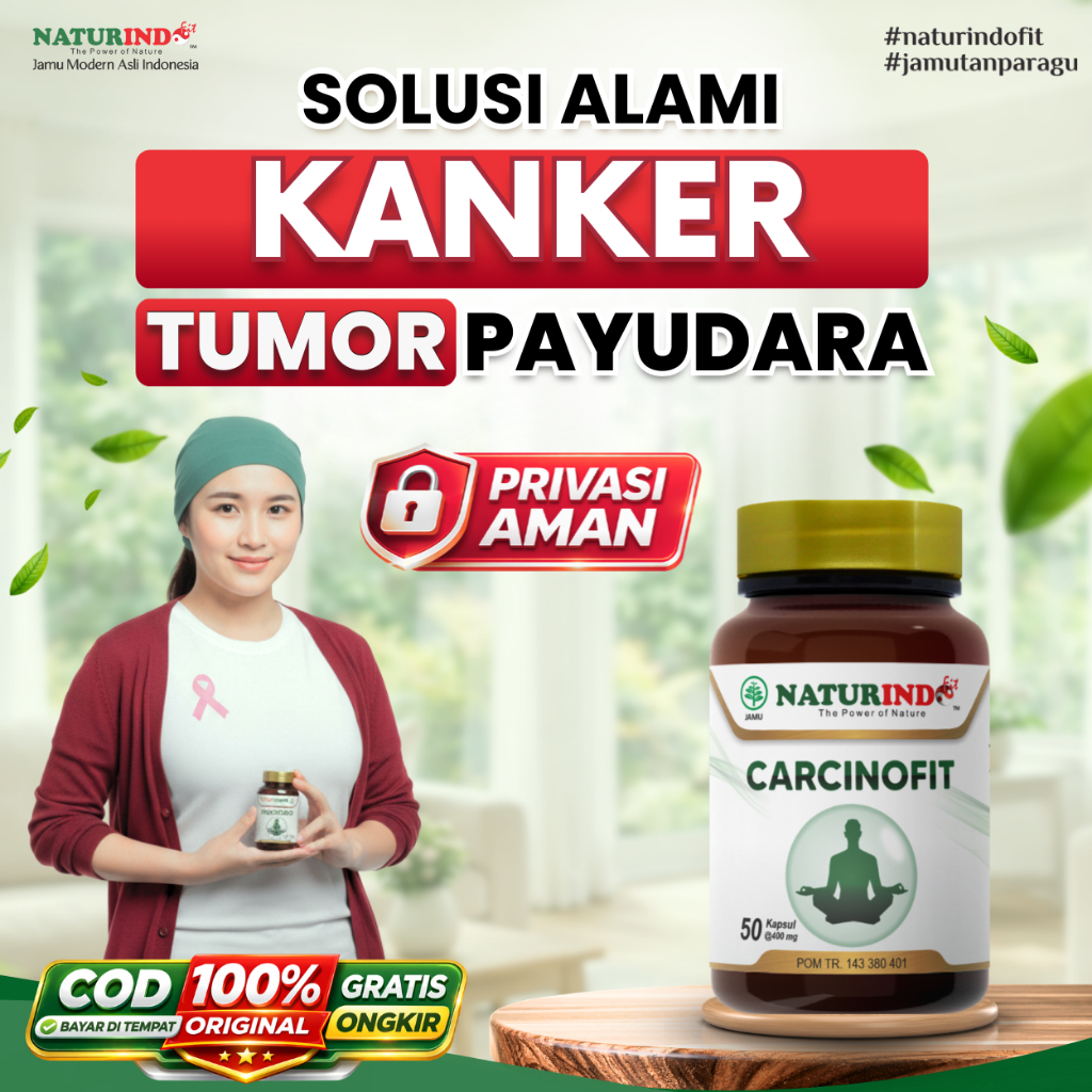 Obat Kanker Payudara Tumor Serviks Prostat Rahim BPOM Carcinofit Pos K Naturindo