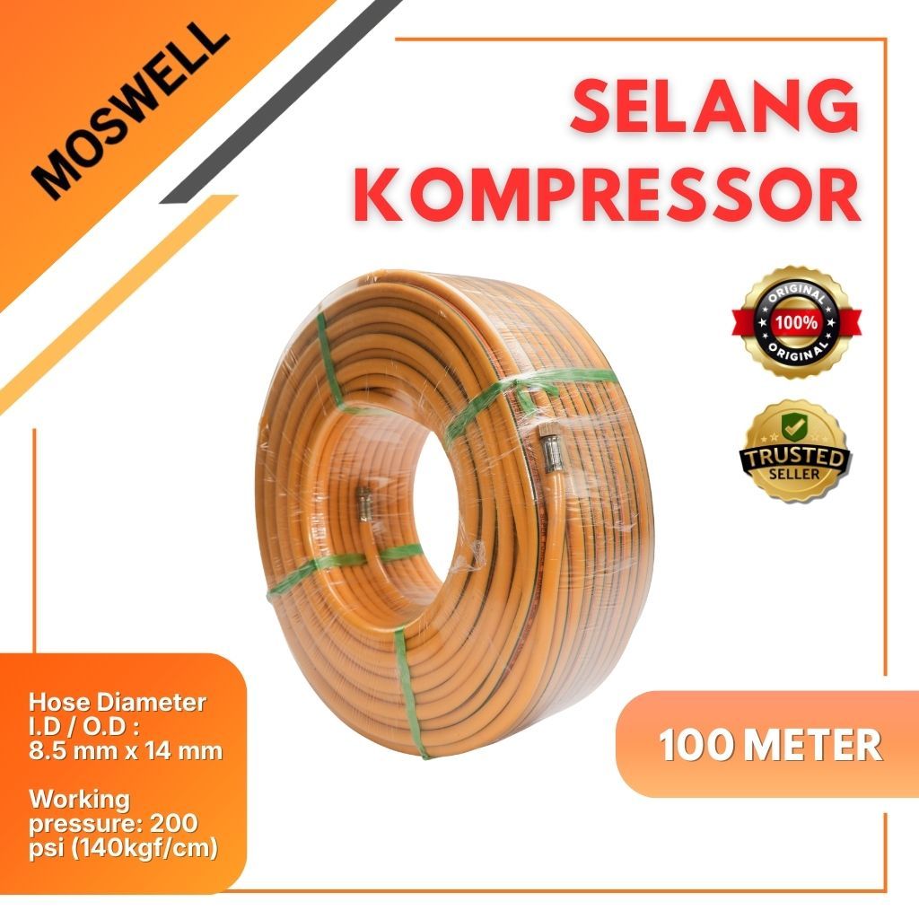 Jual MOSWELL - SELANG ANGIN KOMPRESSOR 50M, 80M, 100M | Shopee Indonesia