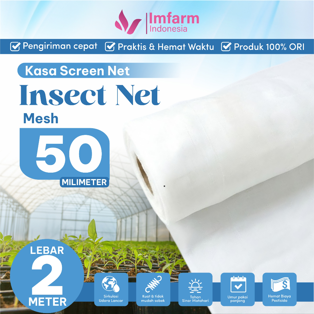 Jual JARING INSECT NET kasa Bsf Lebar 2 meter ( PUTIH & HIJAU ) TANPA ...
