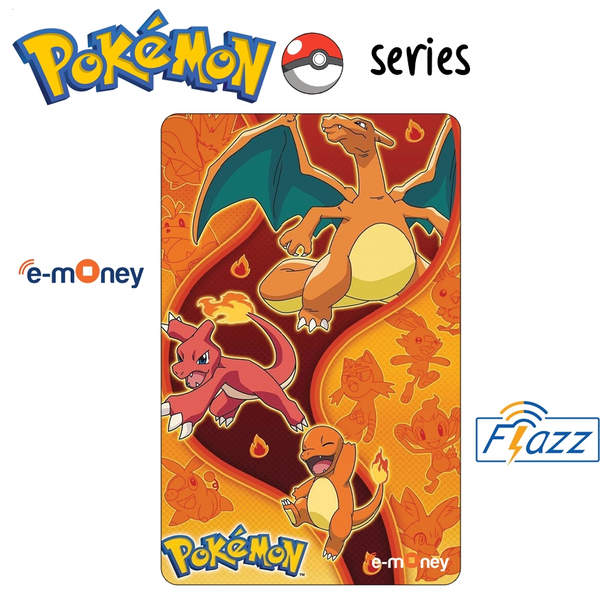 Jual Kartu Emoney Flazz Pokemon Charizard Support NFC Busway ...