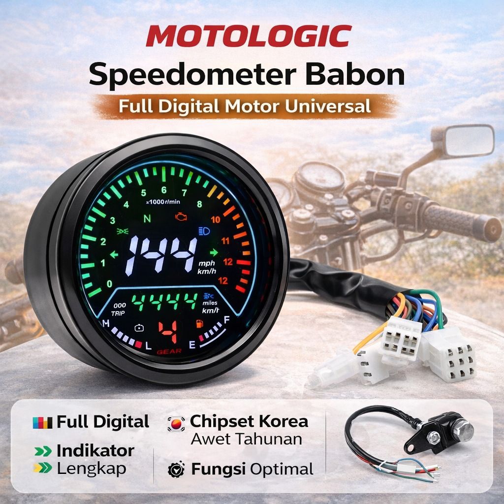 Jual speedometer digital babon full led cb rxking Tiger ninja Vixion ...
