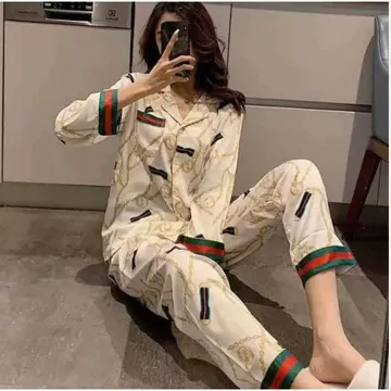 LL3 Setelan Baju Tidur Piyama Wanita Dewasa Satin Premium Lengan Panjang Celana Panjang