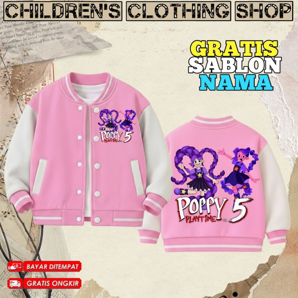 Jual Jacket Varsity Anak POPPY PLAYTIME CHAPTER 5 LILY LOVEBRAIDS Viral ...