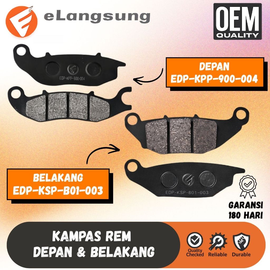 Jual eLangsung Kampas Rem CBR 150, CB150R, New Megapro, New Tiger Set ...