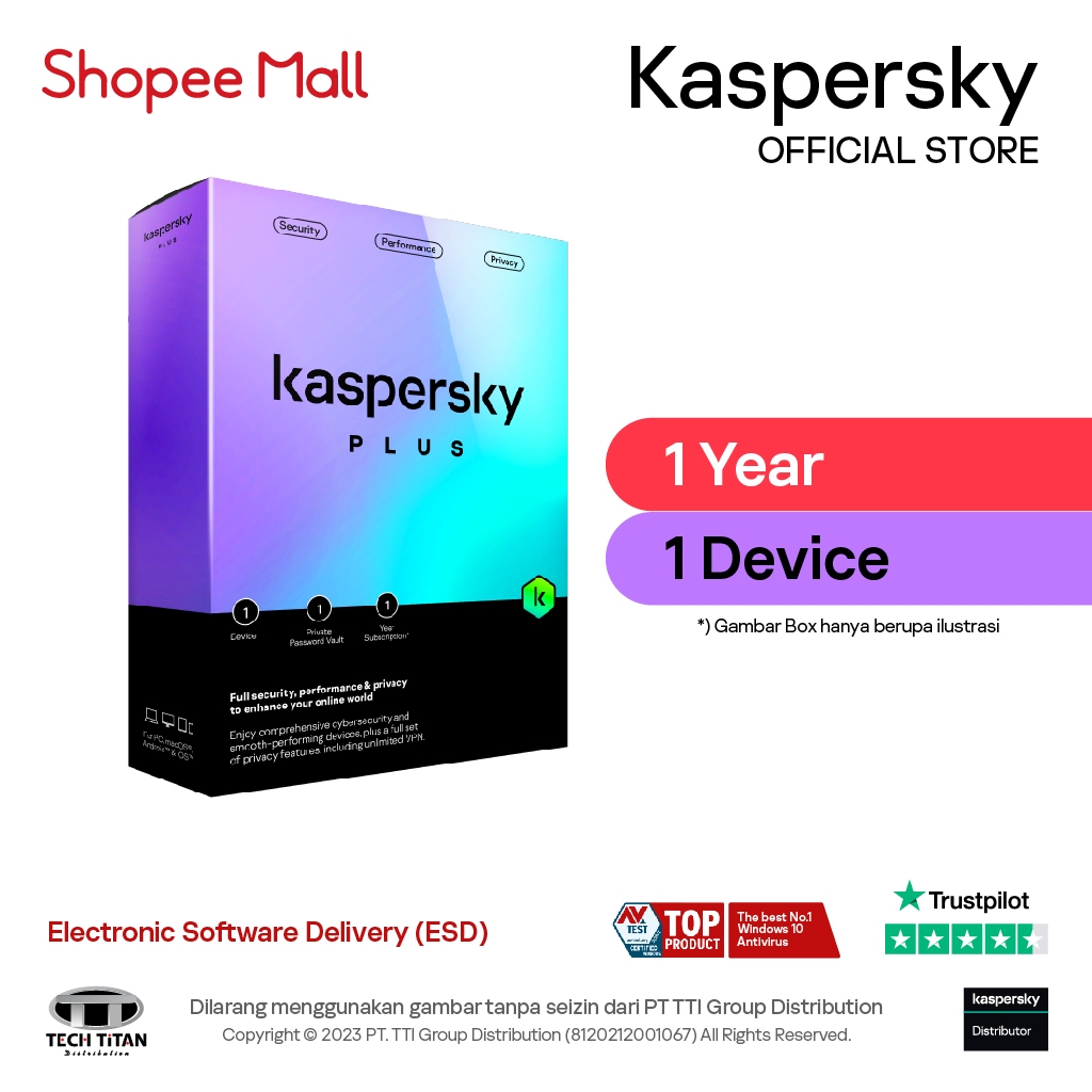 Antivirus Kaspersky Plus - 1 Device 1 Year