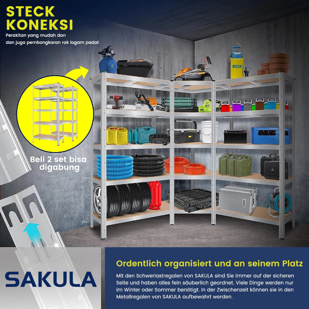 Jual Rak Besi Siku 3/4/5/6 Susun Rak Gudang Rak Susun Besi Serbaguna ...