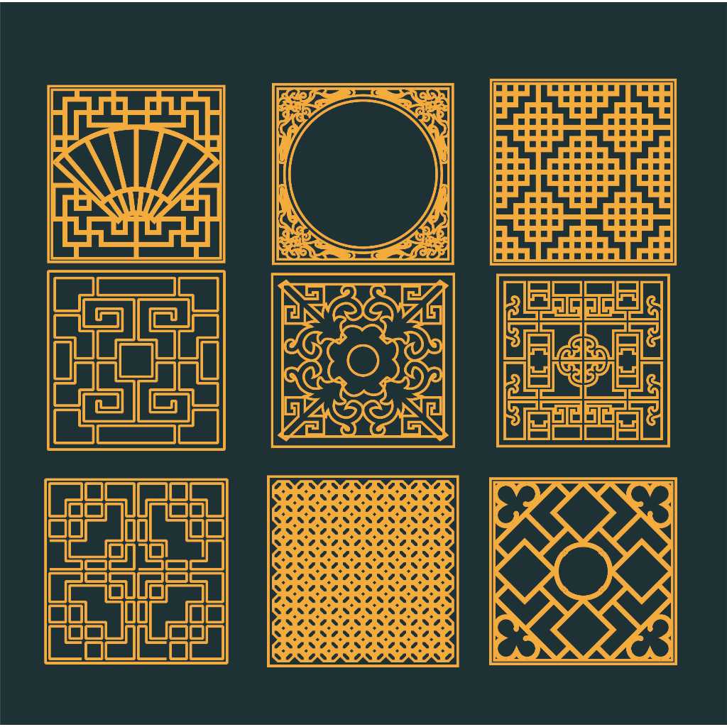 Jual Rectangle Premium Desain File Laser Cutting CNC Router Plasma DXF ...