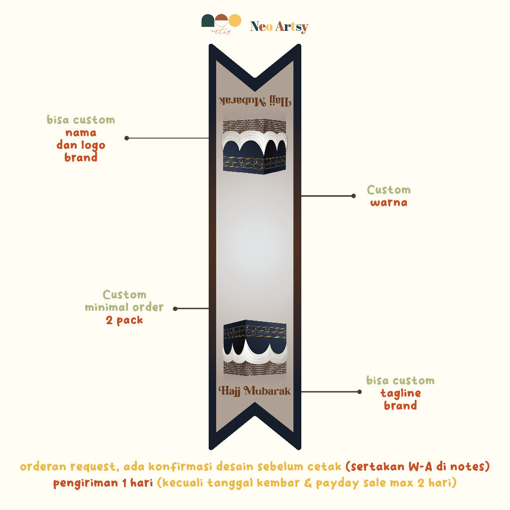 Jual Neo Artsy - Stiker Segel Paperbag Haji Umrah - Gift From Hajj ...