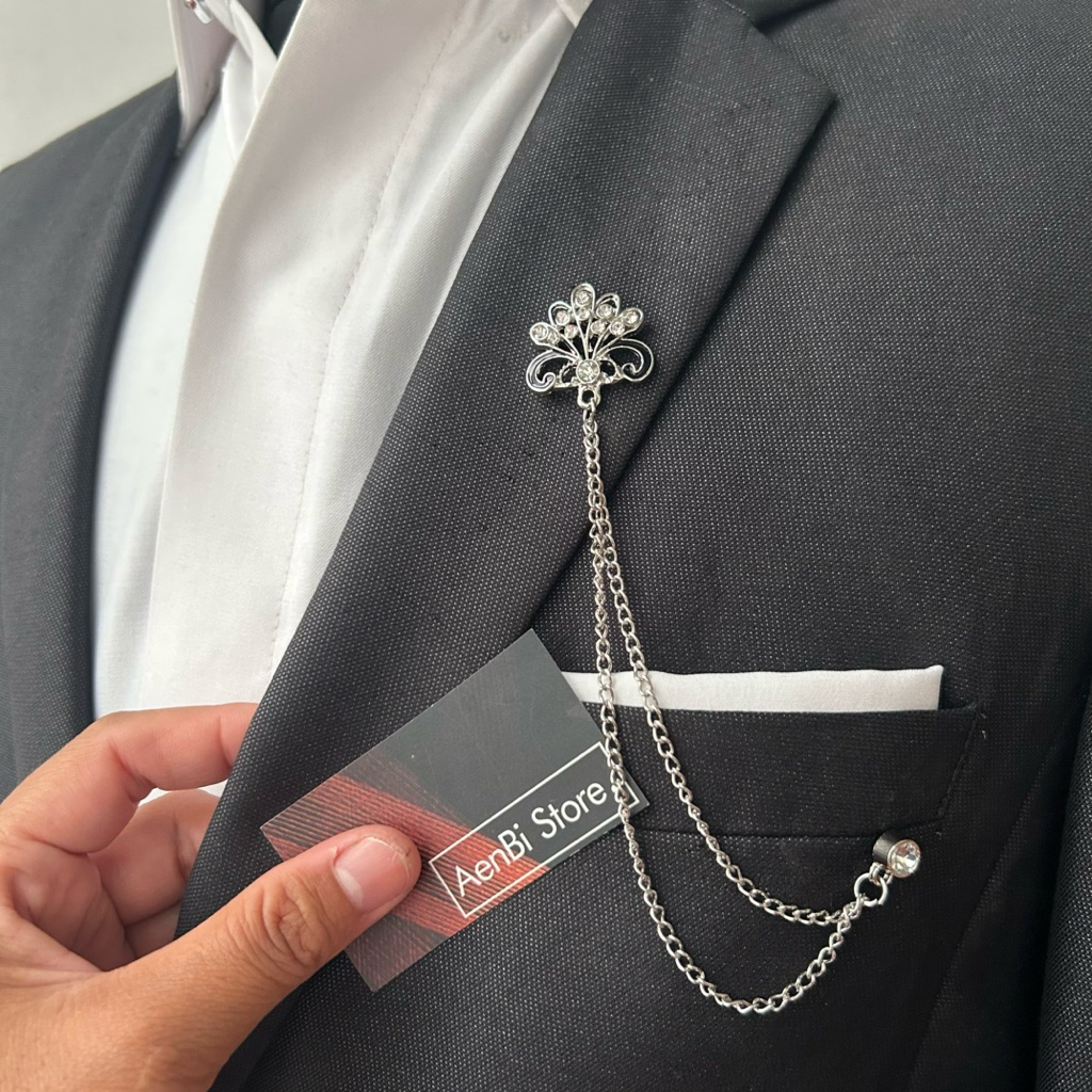Jual Lapel pin rantai/bros rantai jas - bunga kipas | Shopee Indonesia