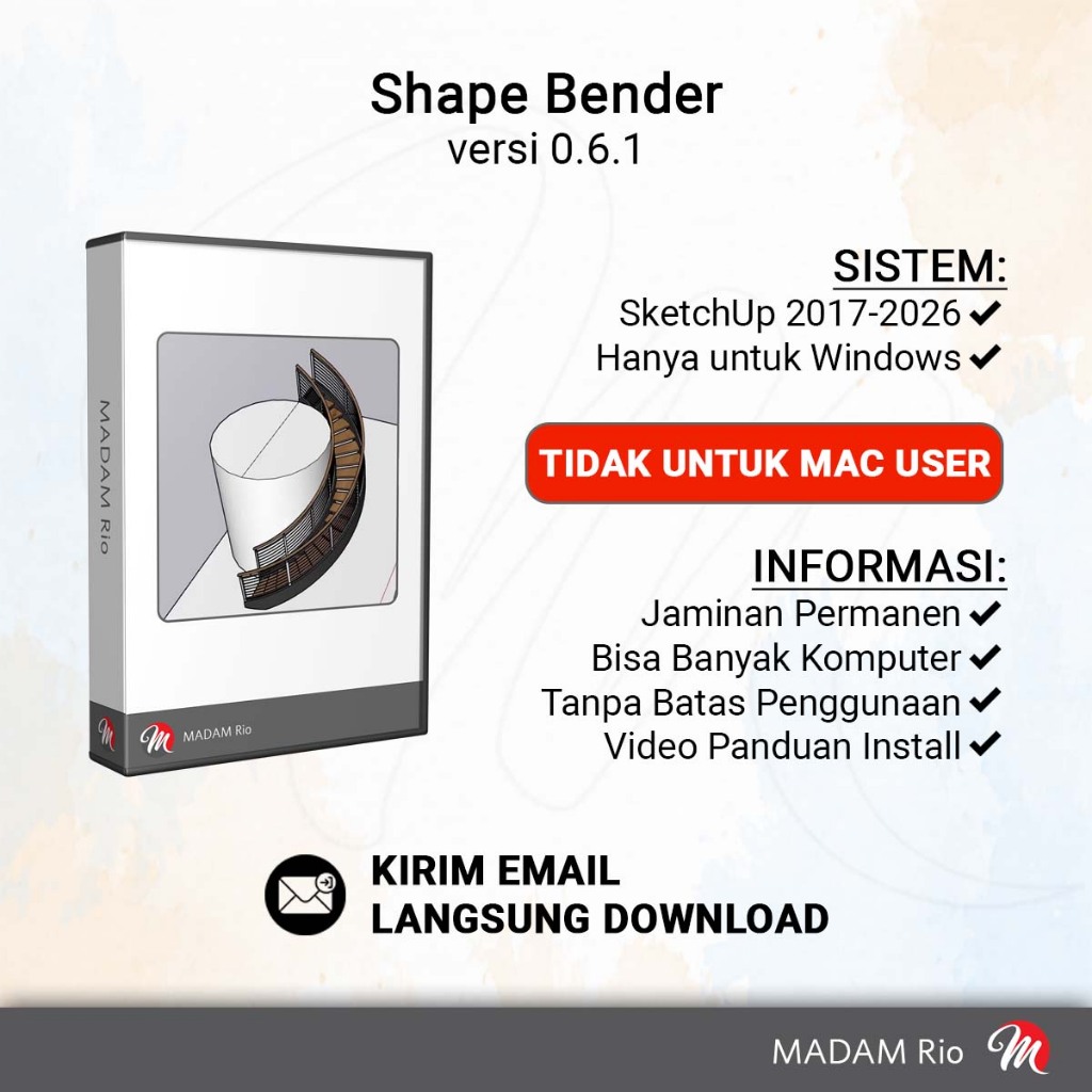Jual Shape Bender Plugin SketchUp Full Versi Permanen | Shopee Indonesia
