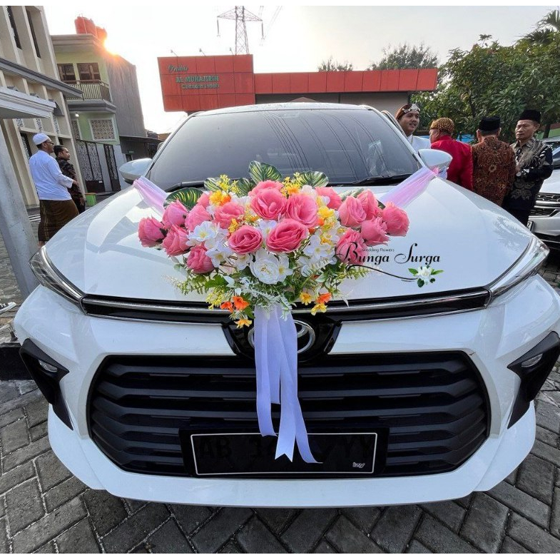 Jual BUNGA MOBIL PENGANTIN SEMANGKA13|Bunga Mobil Hadiah|Wedding Car ...