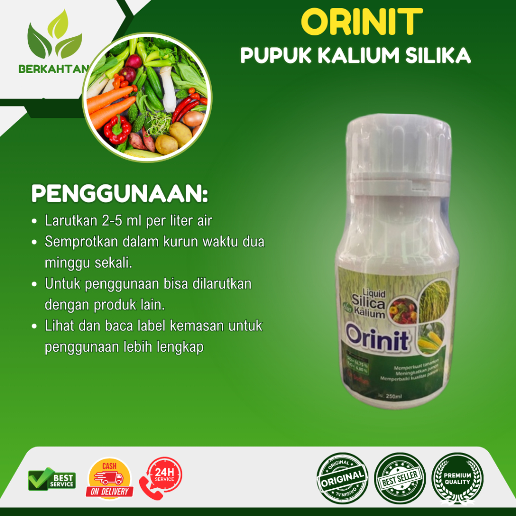 Jual Orinit 250 ml Pupuk Kalium Silika Anti Rebah Anti Moler | Shopee ...