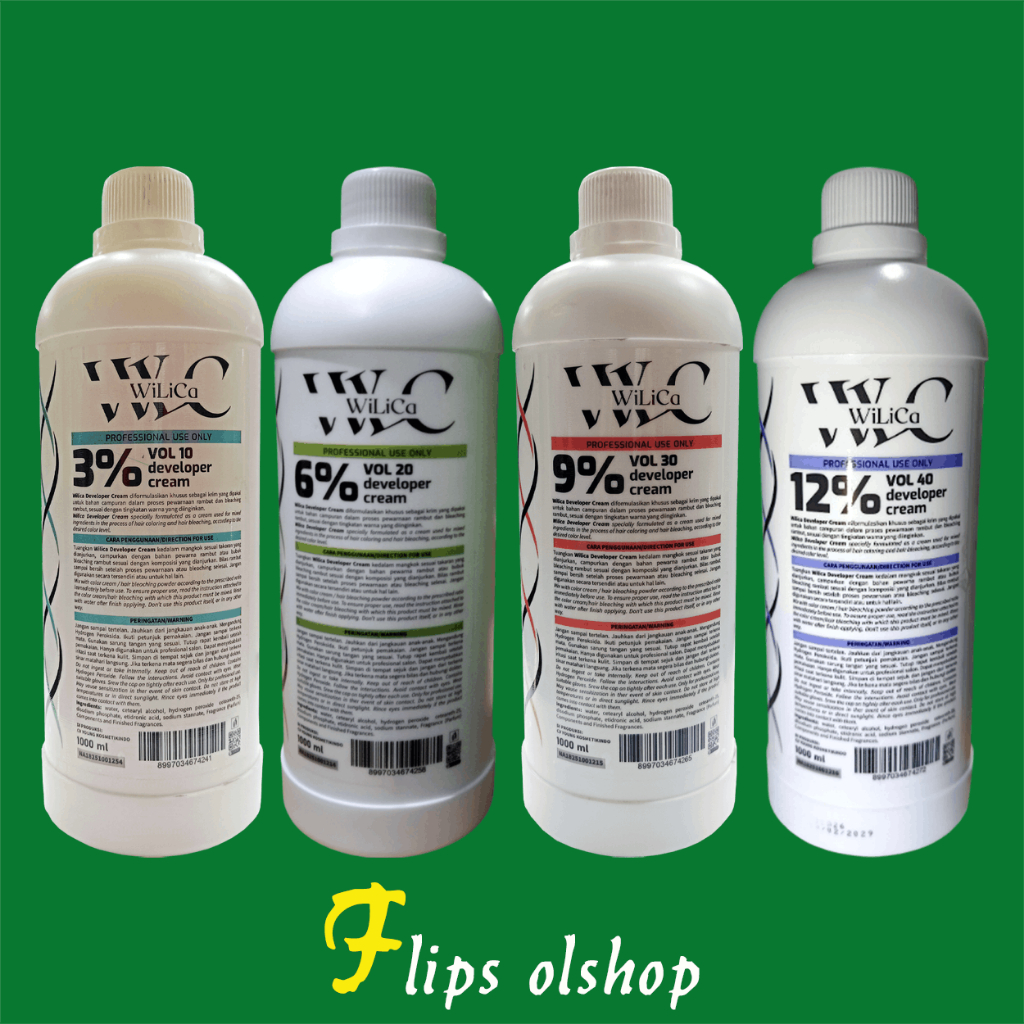 Jual WLC PEROXIDE WILICA 1000ML | DEVELOPER | OKSIDAN PEWARNA RAMBUT ...