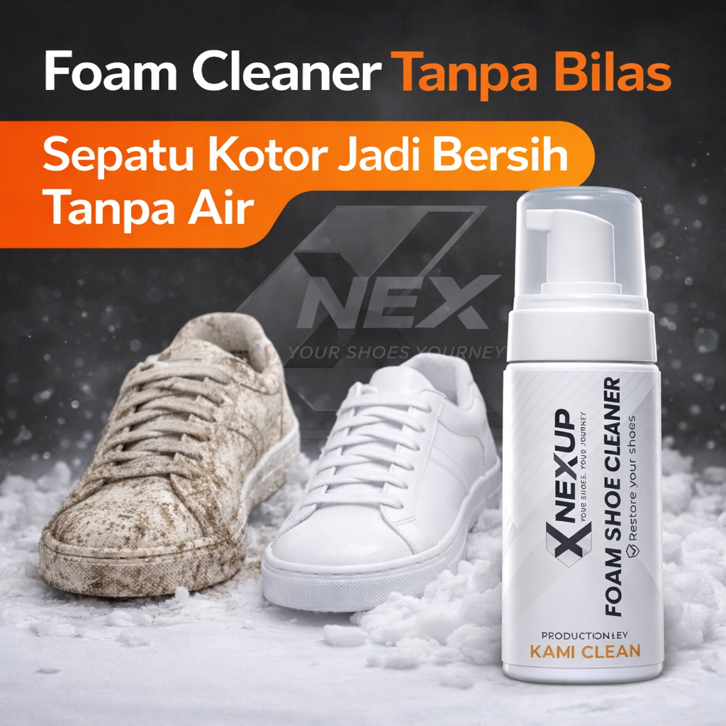 Jual Foam Shoe Cleaner 120ML | Foam Perawatan Pencuci Sepatu Praktis ...